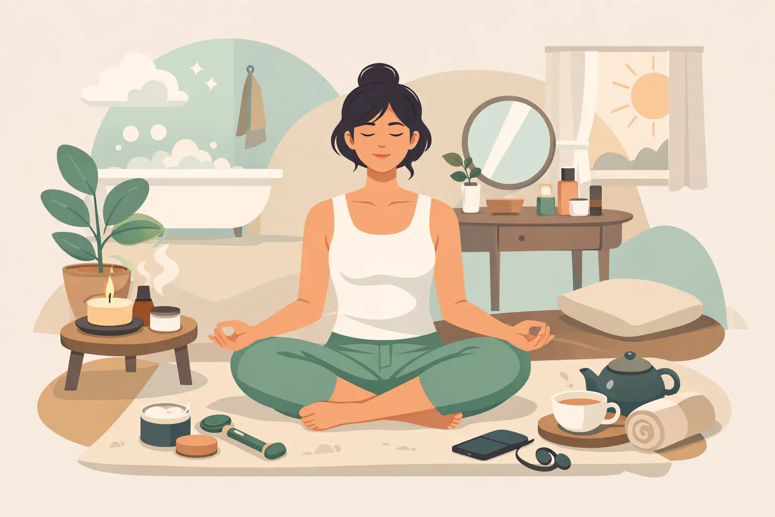 A Simple Self Care Routine at Home
